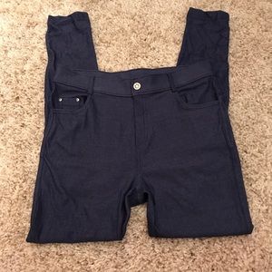 Blue Jean Leggings with 4 pockets